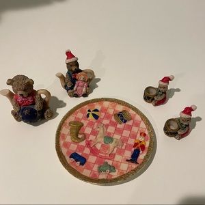 Miniature Tea Set - Christmas Toyland Bears Theme.